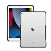 iPad 第 7/8/9 世代用 超薄型 4 角耐衝撃保護ケース|ブラック 衝撃吸収タブレットカバー
