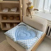 【ひんやり 接触冷感】ペット用 冷却マット 2WAY 猫 犬 枕付き 夏用 アイスシルク 涼感マット 洗える 耐噛み 暑さ対策 熱中症対策 室内 クッション 小型犬 子猫 高反発 猫用ベッド