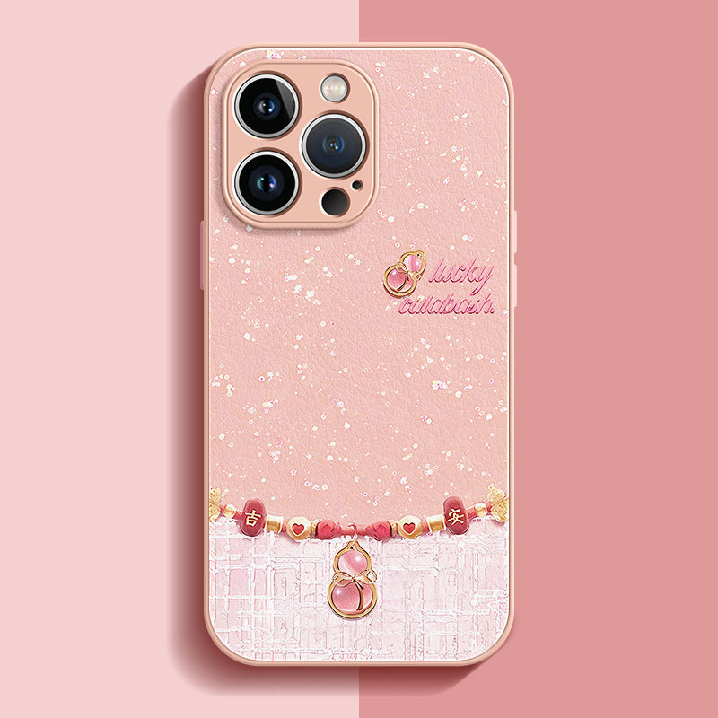 ラッキーひょうたん グリッタースマホケース 全 10 色 縁起柄 iPhone 対応