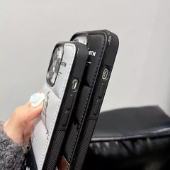 [モジュラー調] パファー風 ロゴグラフィック スマホケース / 高耐久・大人ストリート