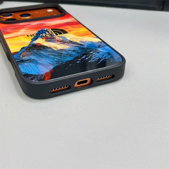 分離式 MagSafe 対応 ガラス背面ロゴプリント iPhone ケース｜iPhone17/17 Pro Max/16/16 Plus/15/14/13 Pro 対応 男女兼用 カップルお揃いに最適