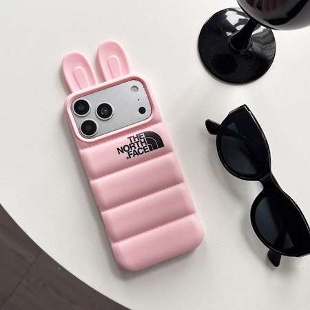 立体ダウン風 キツネ耳付き iPhone ケース ソフトシリコン製 耐衝撃保護 かわいいスタイル iPhone 各機種対応 大人可愛い 女性・高校生向け