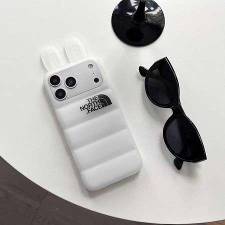 立体ダウン風 キツネ耳付き iPhone ケース ソフトシリコン製 耐衝撃保護 かわいいスタイル iPhone 各機種対応 大人可愛い 女性・高校生向け