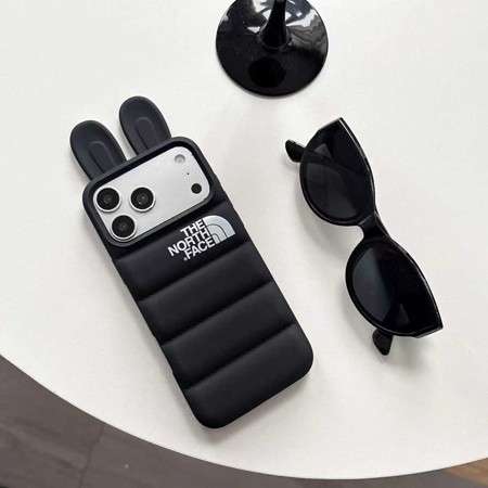 立体ダウン風 キツネ耳付き iPhone ケース ソフトシリコン製 耐衝撃保護 かわいいスタイル iPhone 各機種対応 大人可愛い 女性・高校生向け