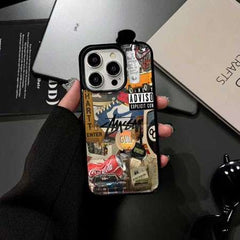 ダウンジャケットデザイン スマホ保護ケース 人気ブラック 8 ボールモチーフ｜iPhone 17 Pro Max/17/16/15 Plus 対応 男女兼用 ストリートファッションブランド ギャラクシー S26/S25 専用カバー