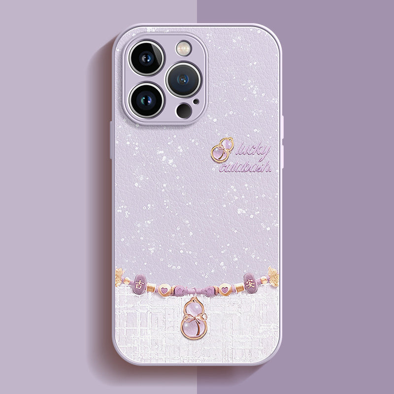 ラッキーひょうたん グリッタースマホケース 全 10 色 縁起柄 iPhone 対応