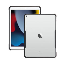 iPad 第 7/8/9 世代用 超薄型 4 角耐衝撃保護ケース｜ブラック 衝撃吸収タブレットカバー