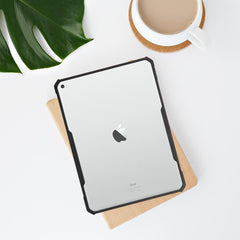 iPad 第 7/8/9 世代用 超薄型 4 角耐衝撃保護ケース｜ブラック 衝撃吸収タブレットカバー