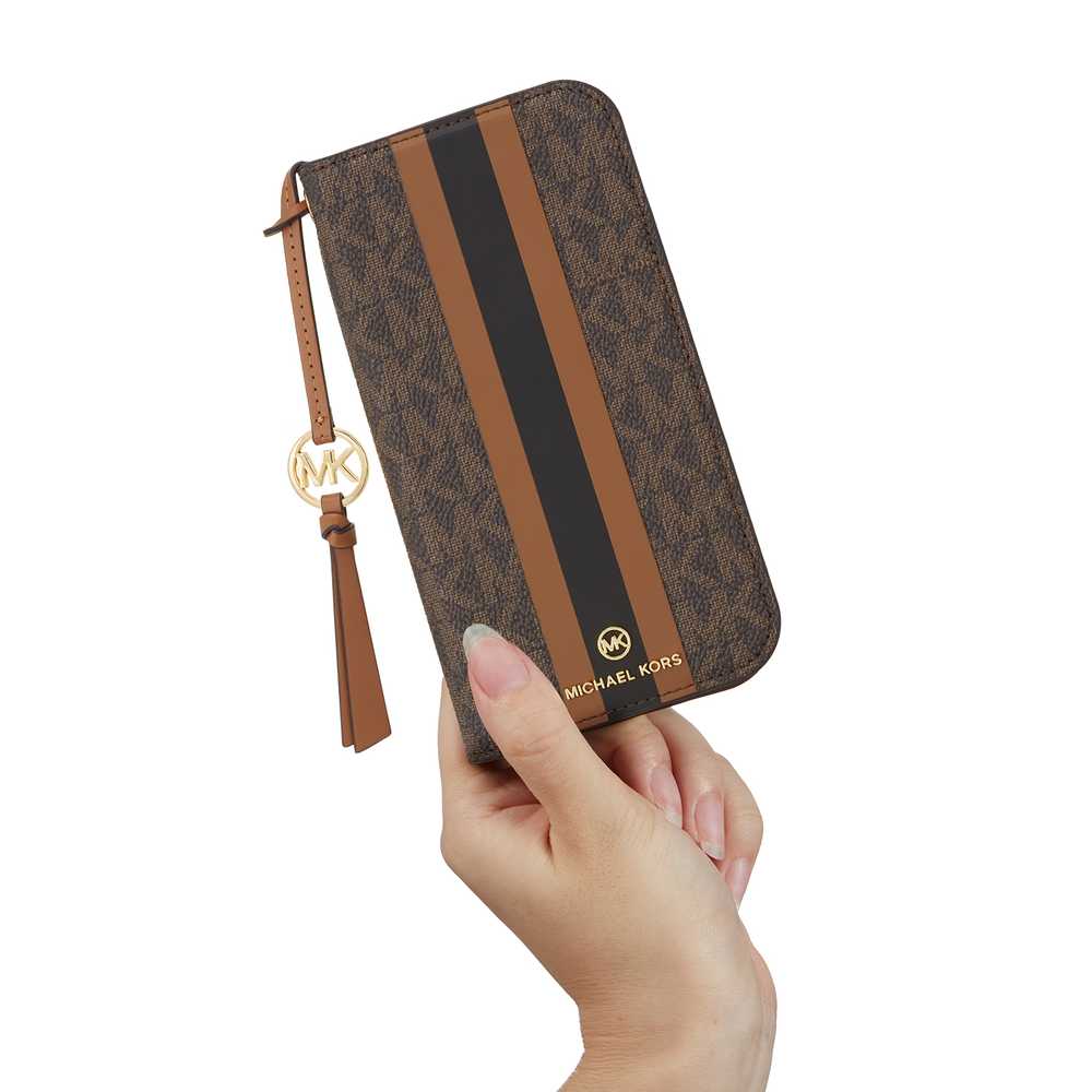 FOLIO CASE STRIPE WITH TASSEL CHARM 手帳型ケース