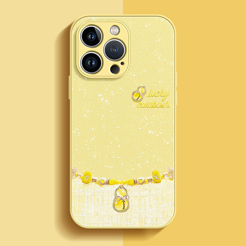 ラッキーひょうたん グリッタースマホケース 全 10 色 縁起柄 iPhone 対応