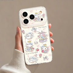 メリーゴーランド Hello Kitty 透明クリアスマホケース 回転木馬・天使デザイン 全 5 種展開 iPhone 対応