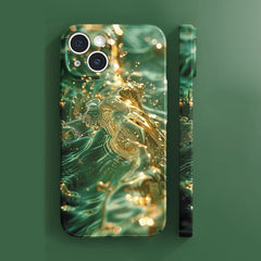 幻想的な煌めき波デザイン 高級光沢スマホケース 全 10 タイプ