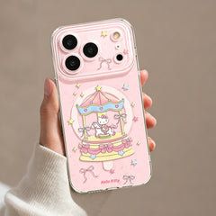 メリーゴーランド Hello Kitty 透明クリアスマホケース 回転木馬・天使デザイン 全 5 種展開 iPhone 対応