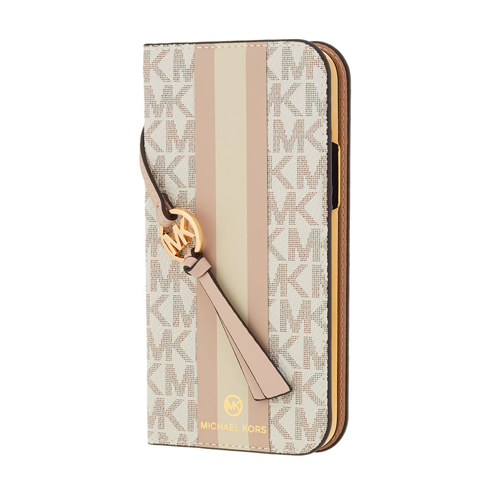 FOLIO CASE STRIPE WITH TASSEL CHARM 手帳型ケース