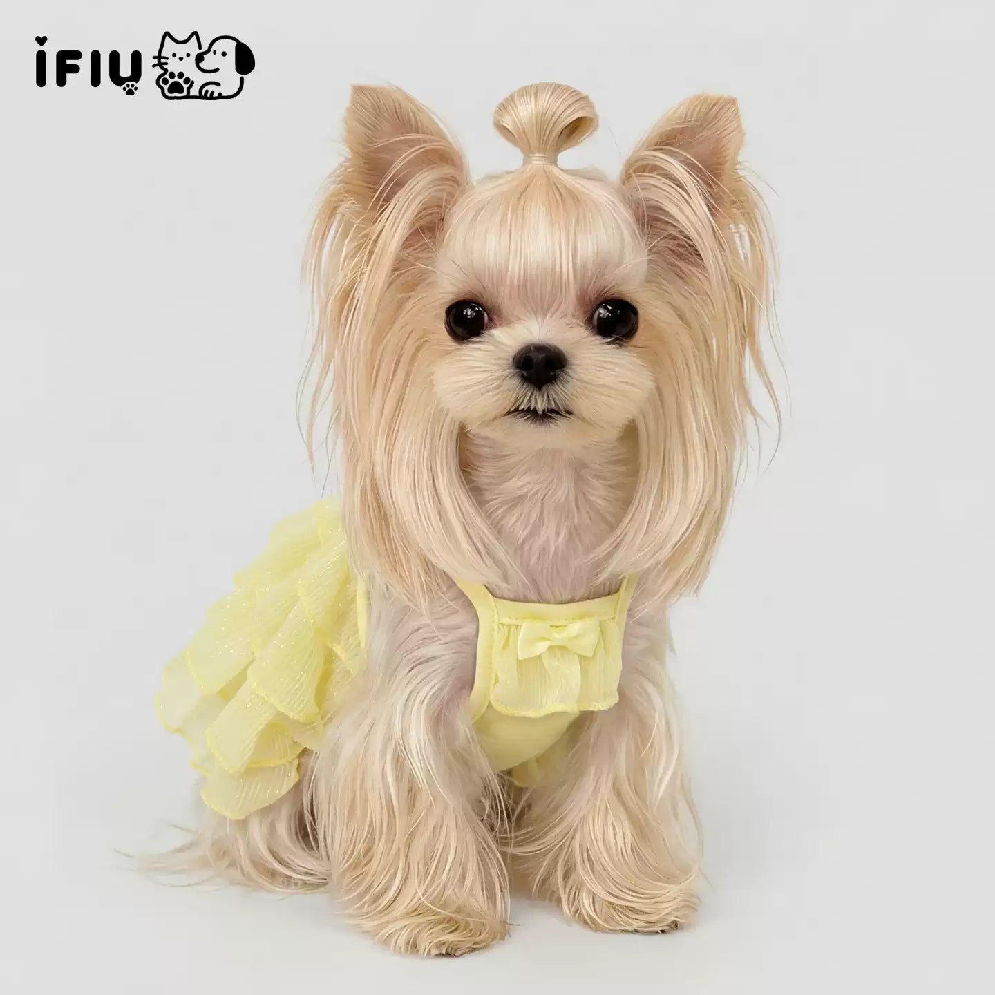 【夏用・薄手】犬服 ケーキドレス ワンピース ティアードスカート お散歩 UVカット 冷房対策 子犬 トイプードル チワワ ビションフリーゼ 小型犬 ドッグウェア