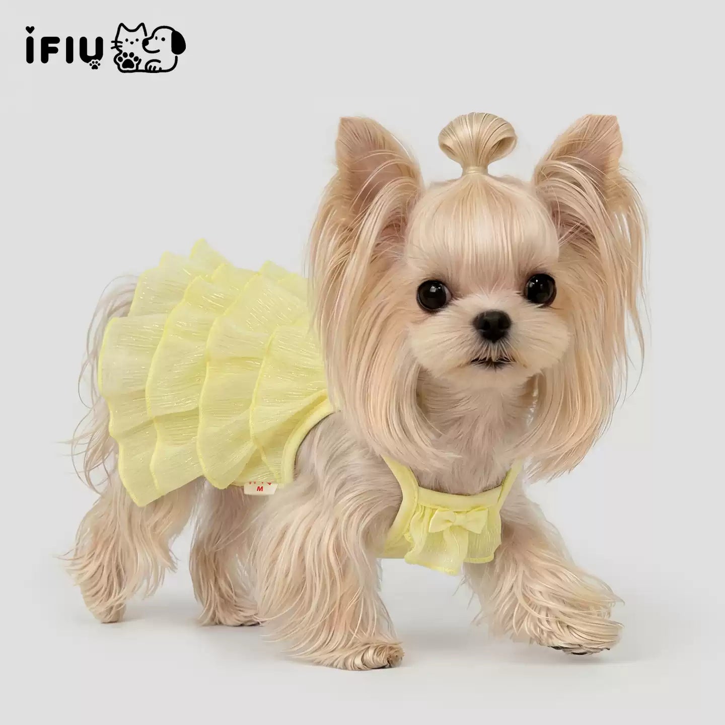 【夏用・薄手】犬服 ケーキドレス ワンピース ティアードスカート お散歩 UVカット 冷房対策 子犬 トイプードル チワワ ビションフリーゼ 小型犬 ドッグウェア