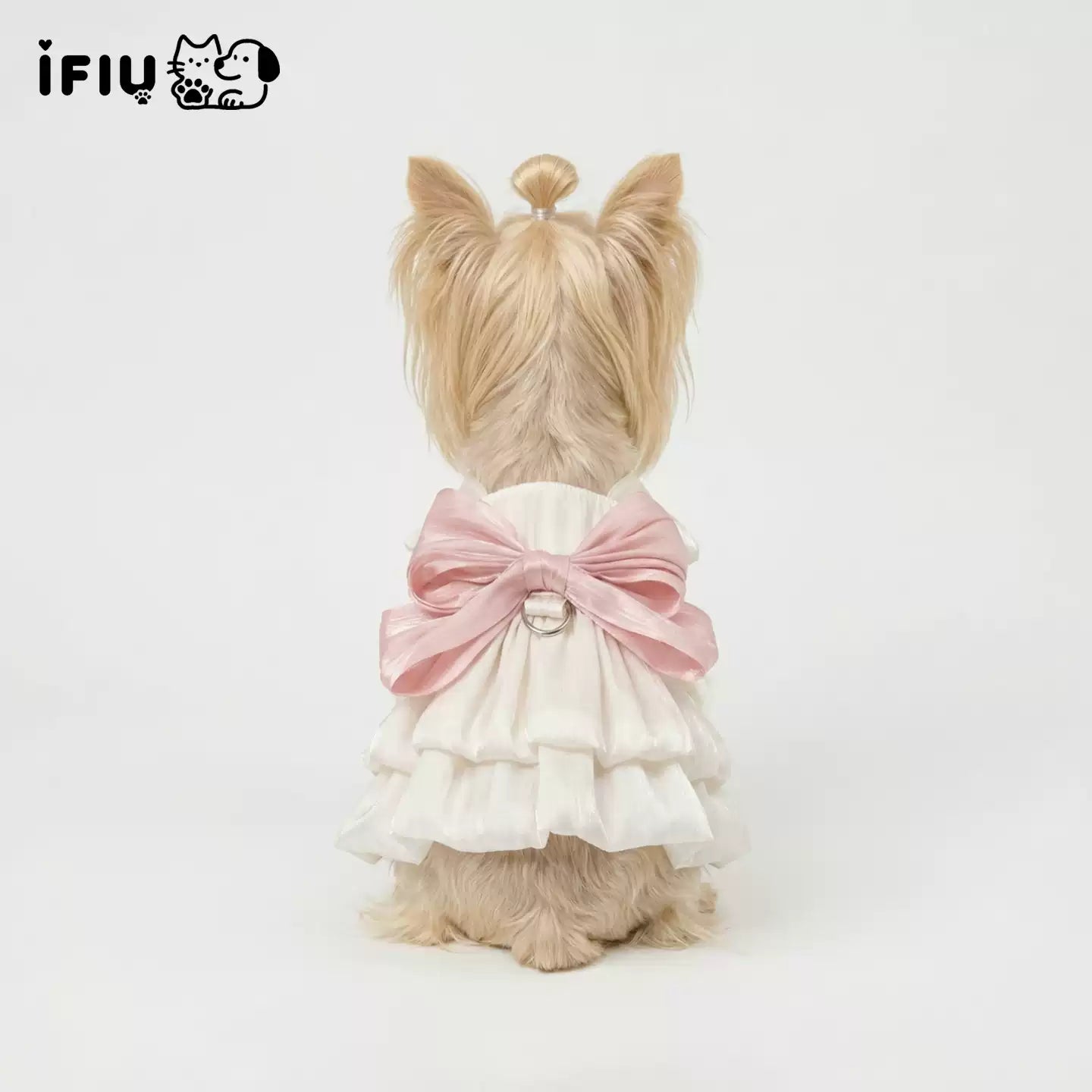 【ハーネス一体型】犬服 夏用 クール プリンセスドレス 涼しい 薄手 ドッグウェア キャミソール ワンピース リード穴付き 小型犬 ペット服 お散歩 外出 ヨークシャテリア