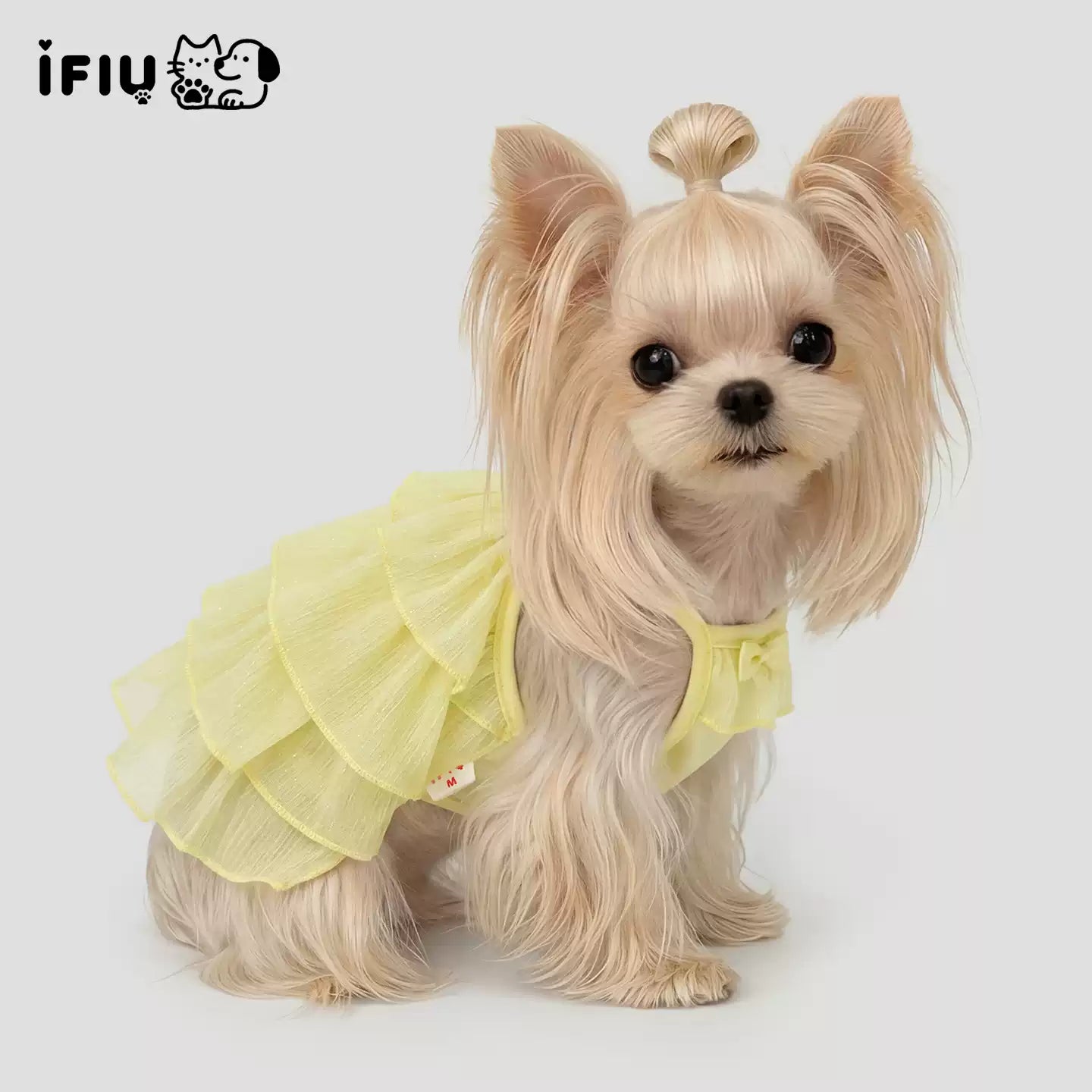 【夏用・薄手】犬服 ケーキドレス ワンピース ティアードスカート お散歩 UVカット 冷房対策 子犬 トイプードル チワワ ビションフリーゼ 小型犬 ドッグウェア