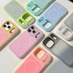 マグネット内蔵ジェリーカラースマホケース 2in1 二層構造 肌触り半曇り iPhone17ProMax/16/15 対応