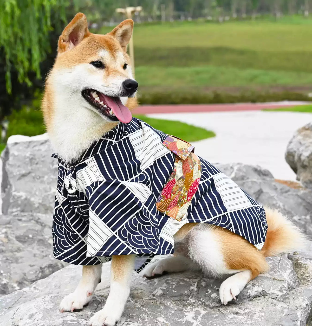 犬の服 夏用 薄手 浴衣 着物 柴犬 服 犬服 ペット服 ドッグウェア 散歩 抜け毛防止 花火大会 夏祭り 綿100% コットン 和柄 お祭り 小型犬 中型犬