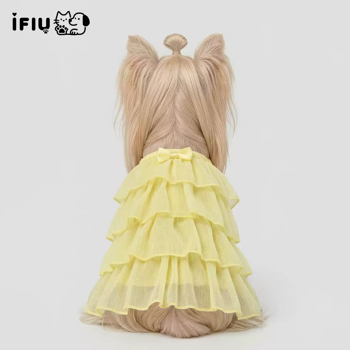 【夏用・薄手】犬服 ケーキドレス ワンピース ティアードスカート お散歩 UVカット 冷房対策 子犬 トイプードル チワワ ビションフリーゼ 小型犬 ドッグウェア