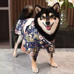 【夏祭りや花火大会に✨】柴犬ちゃんにもぴったりな和風ドッグウェア。お散歩がもっと楽しくなる、綿100%の涼しい薄手浴衣（着物）です。おうちでの抜け毛防止やお出かけ時の注目度も抜群！